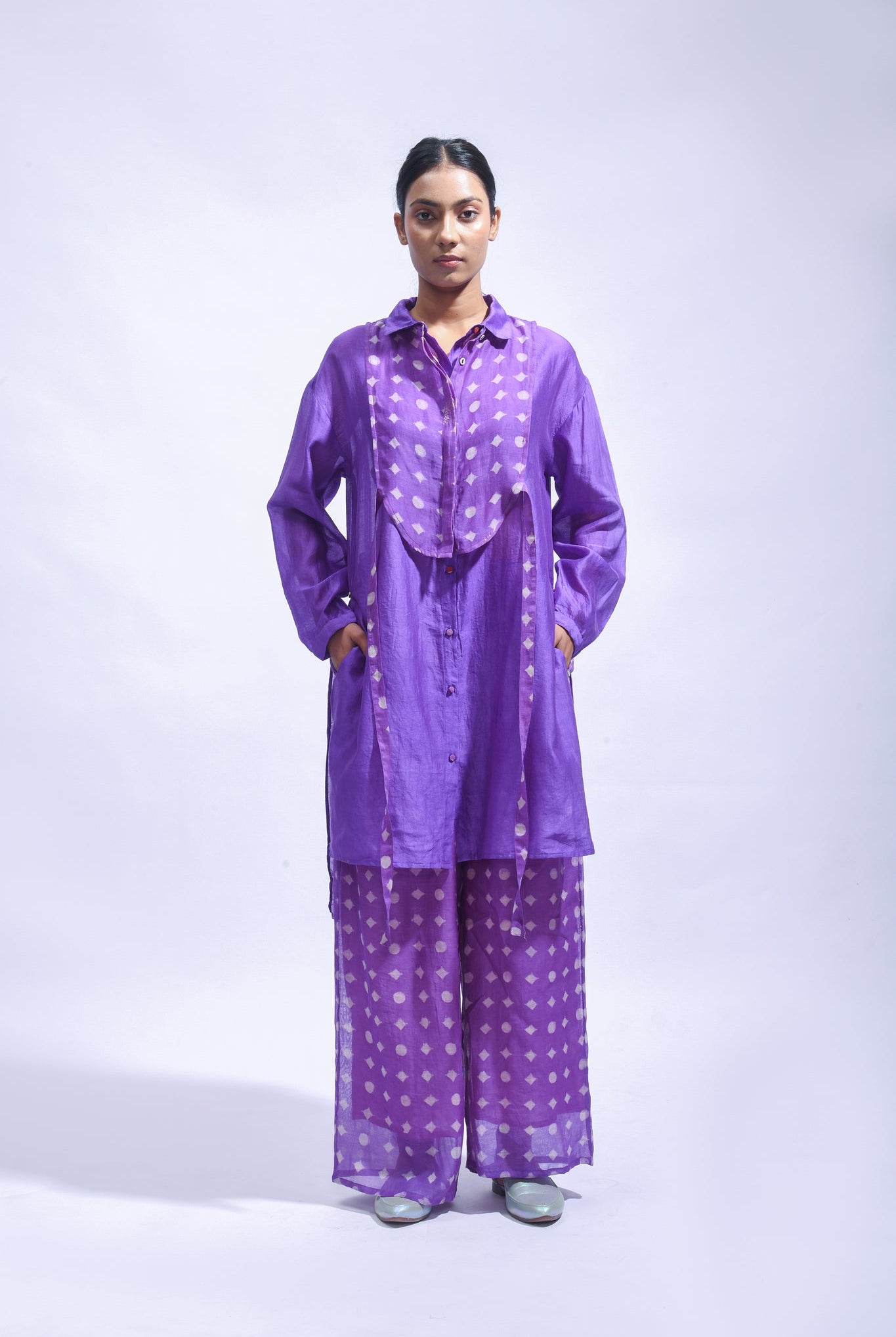 Violet Geometry Set - CiceroniKurta Set, Everyday WearJayati Goenka