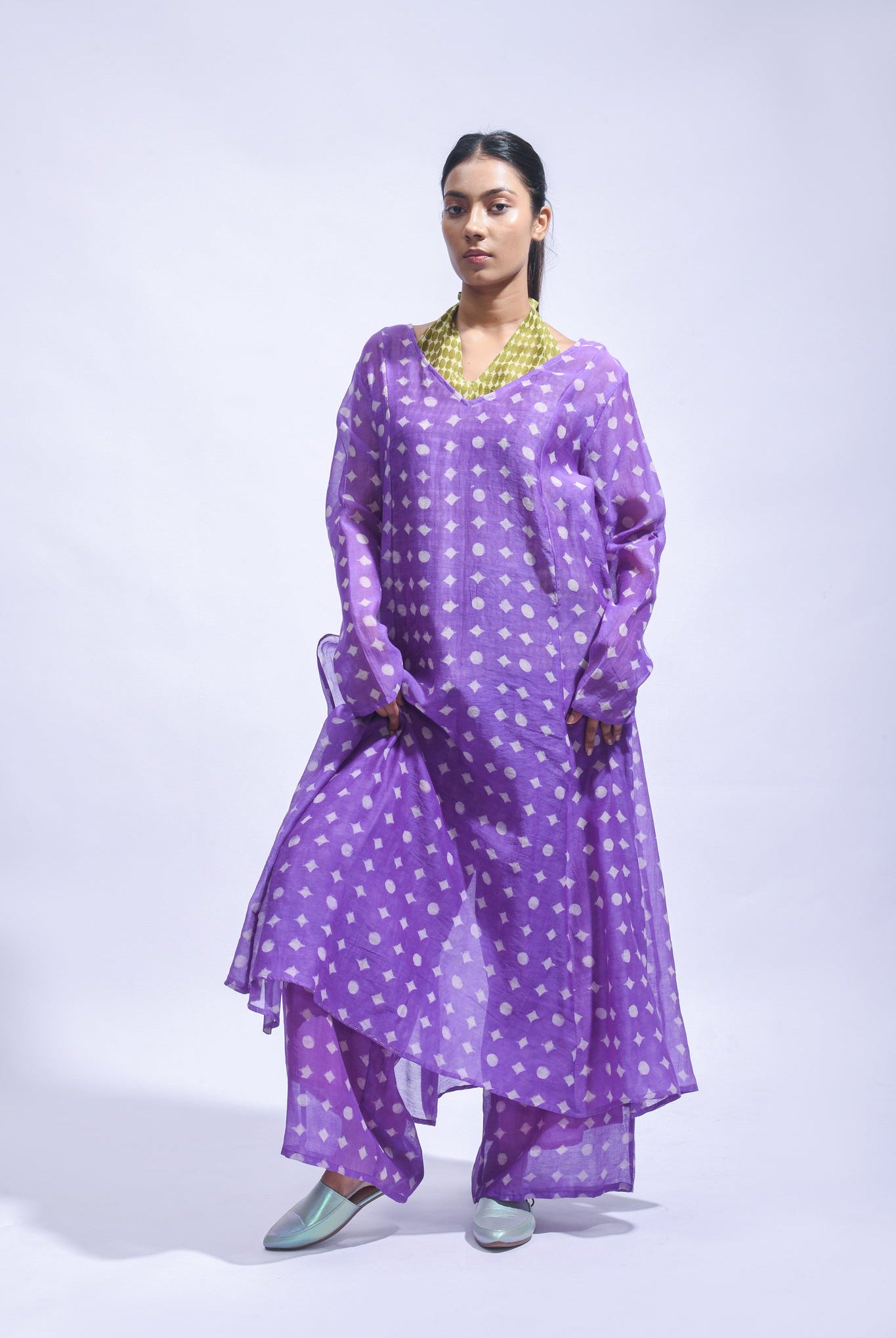 Violet Overlay Set - CiceroniKurta Set, Everyday WearJayati Goenka