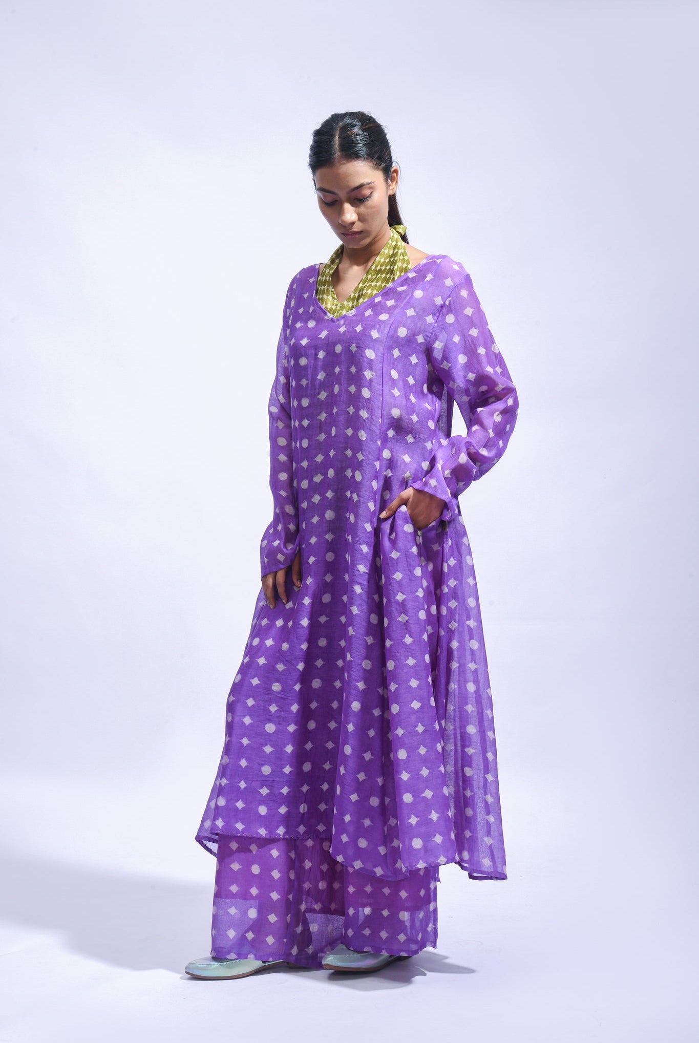 Violet Overlay Set - CiceroniKurta Set, Everyday WearJayati Goenka