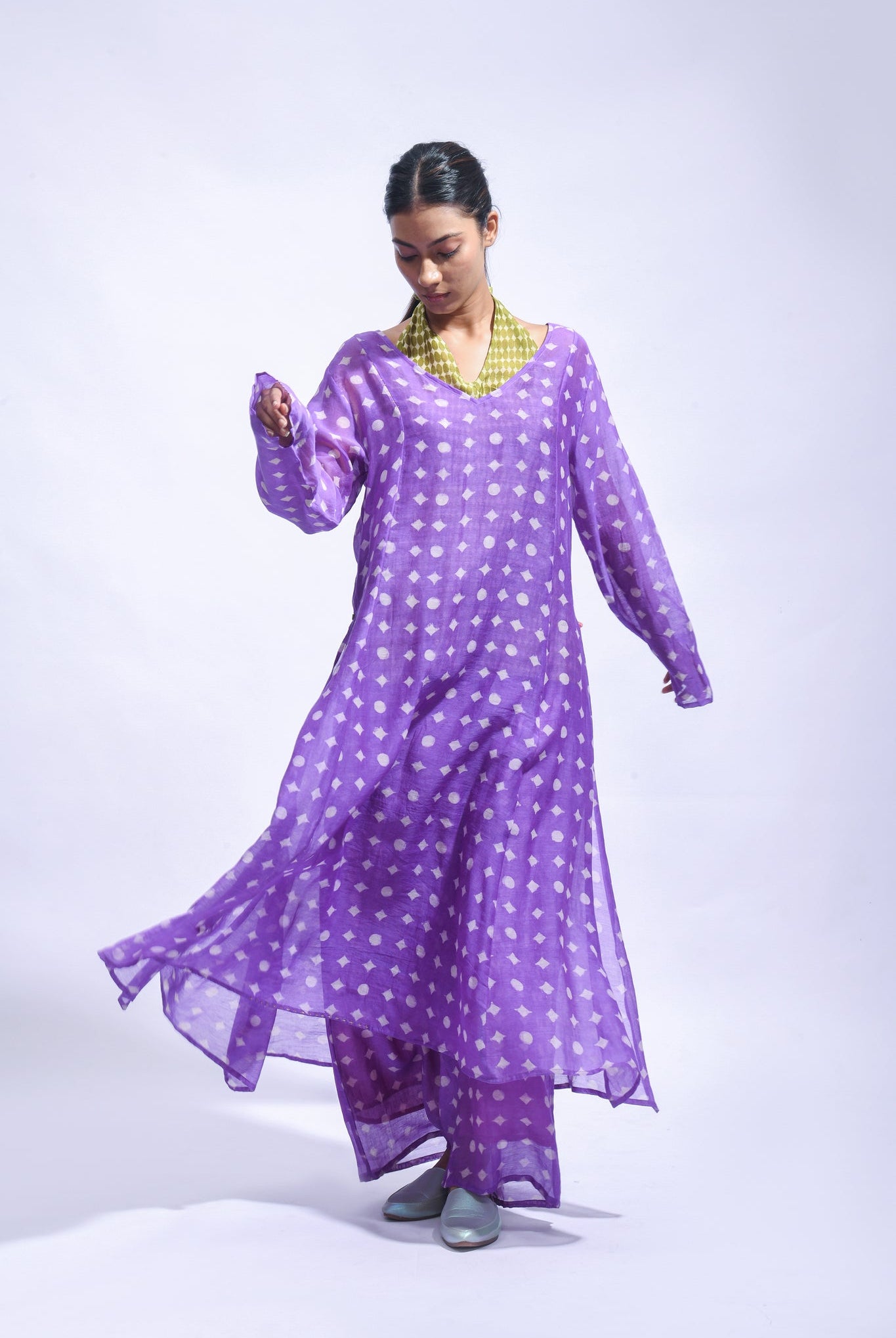 Violet Overlay Set - CiceroniKurta Set, Everyday WearJayati Goenka