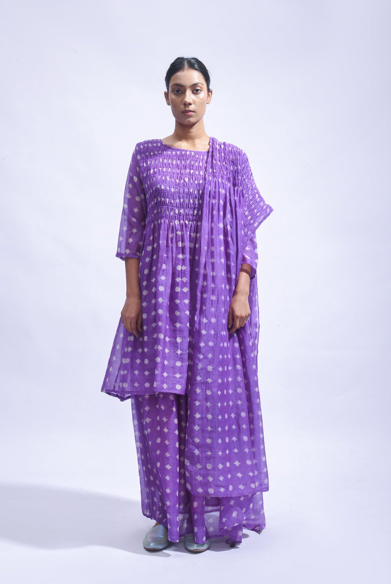 Violet Smocked Set - CiceroniSkirt SetJayati Goenka