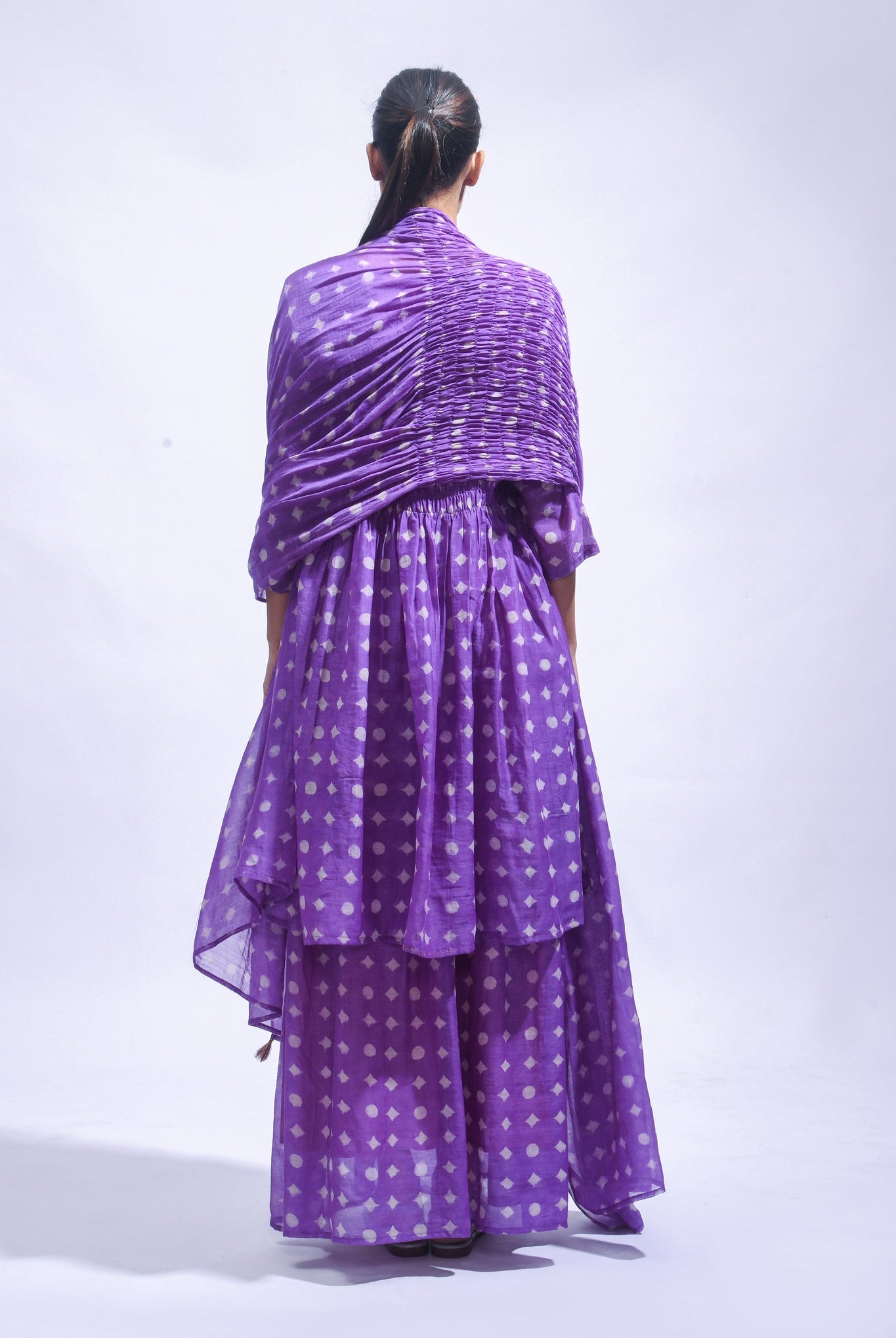 Violet Smocked Set - CiceroniSkirt SetJayati Goenka