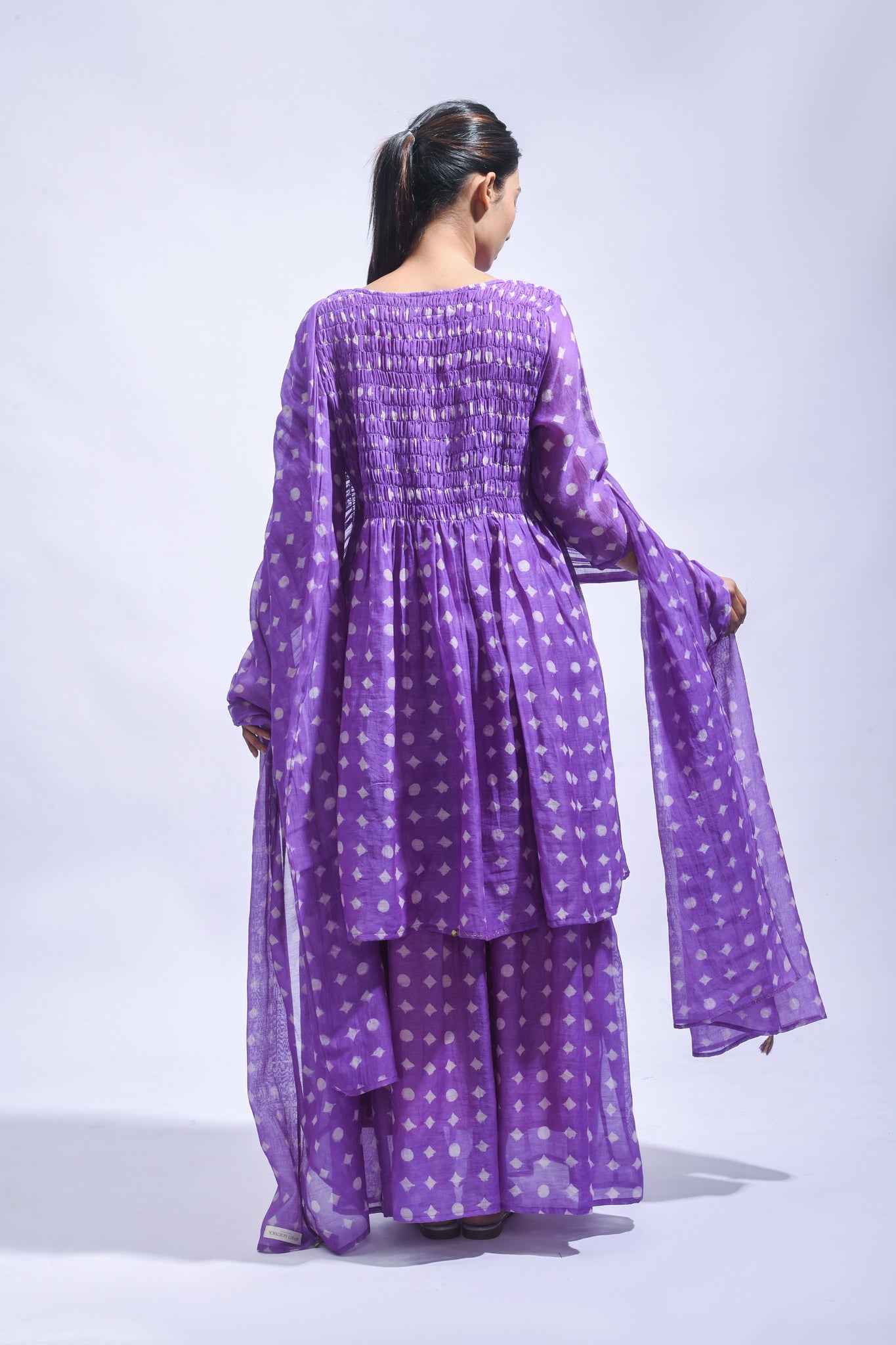 Violet Smocked Set - CiceroniSkirt SetJayati Goenka