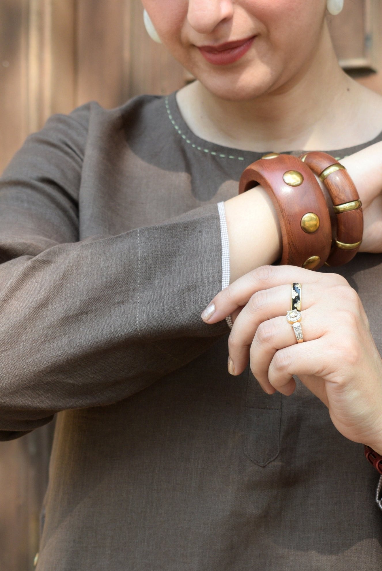 Walnut Brown Linen Co - ord Set - CiceroniKurta Set, Everyday WearHouse of Moxa