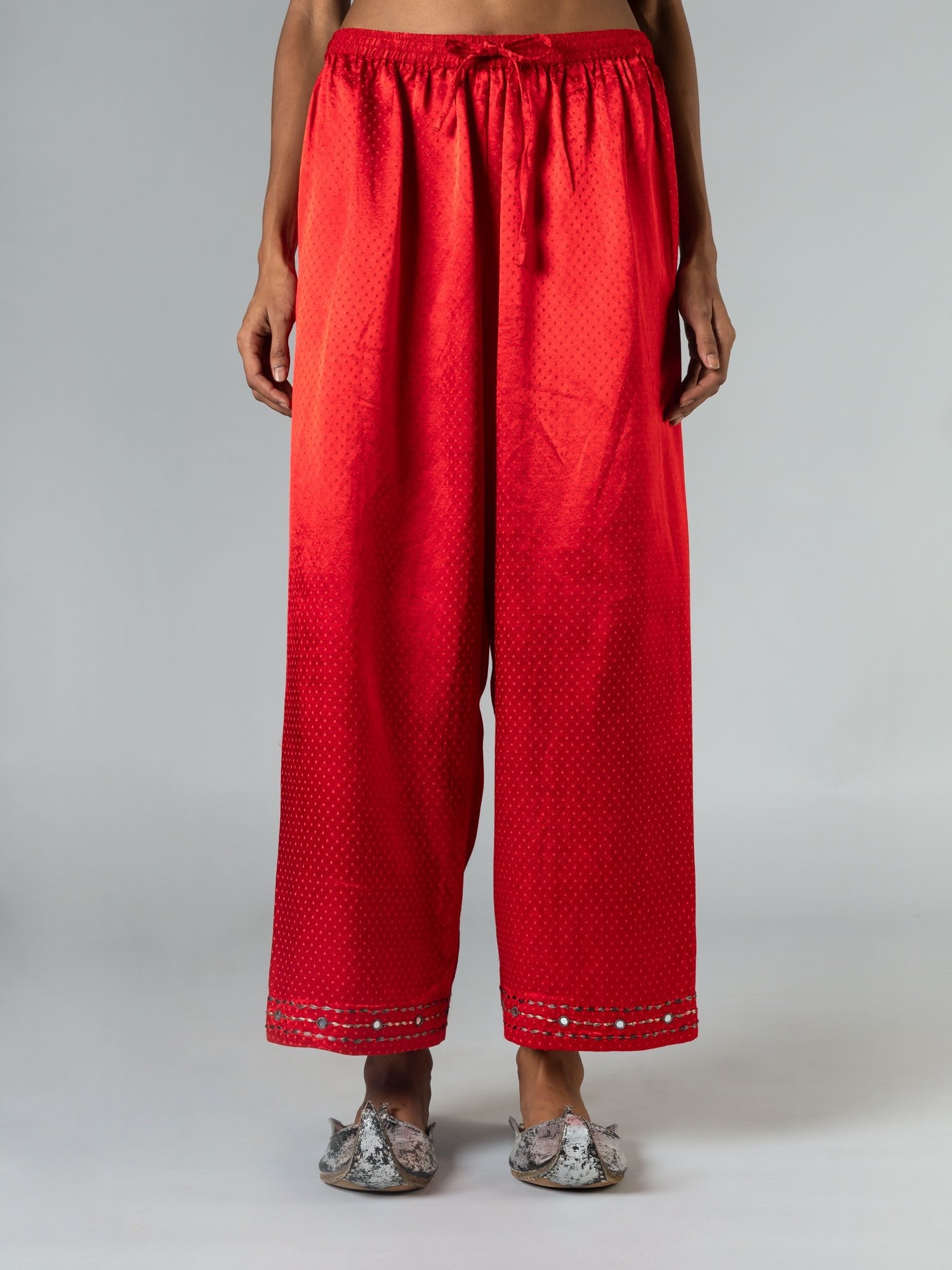Warli Red Pyjama - CiceroniPyjamaShades of India