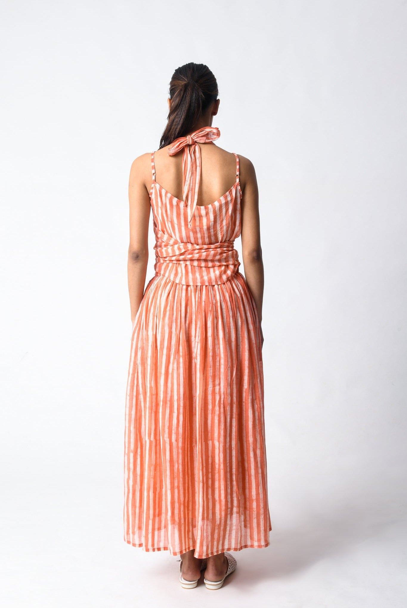 Waspie Coral Cord Set - CiceroniSkirt SetJayati Goenka