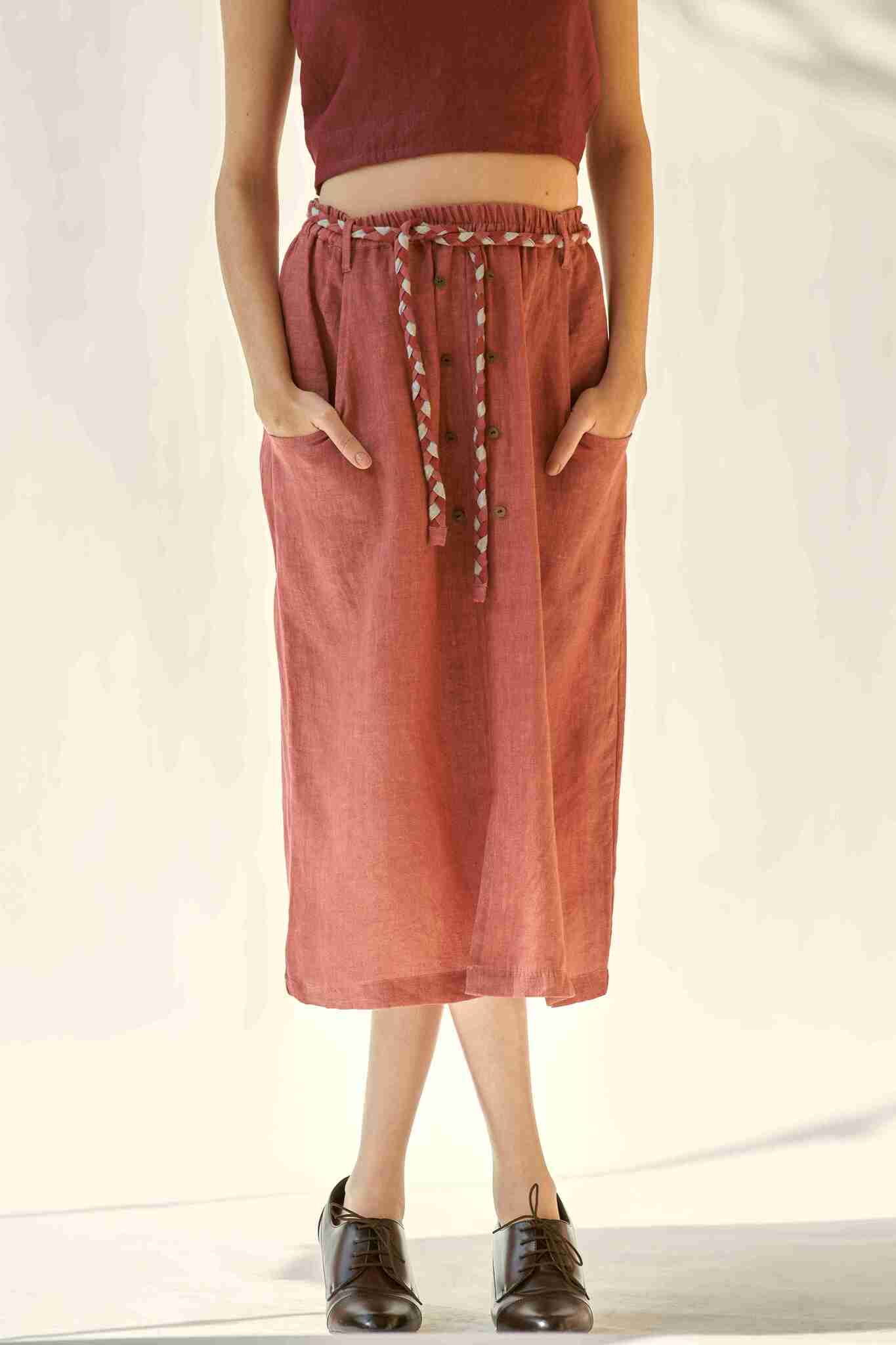 Weekday Set - Burgundy - CiceroniSkirt SetPaeony