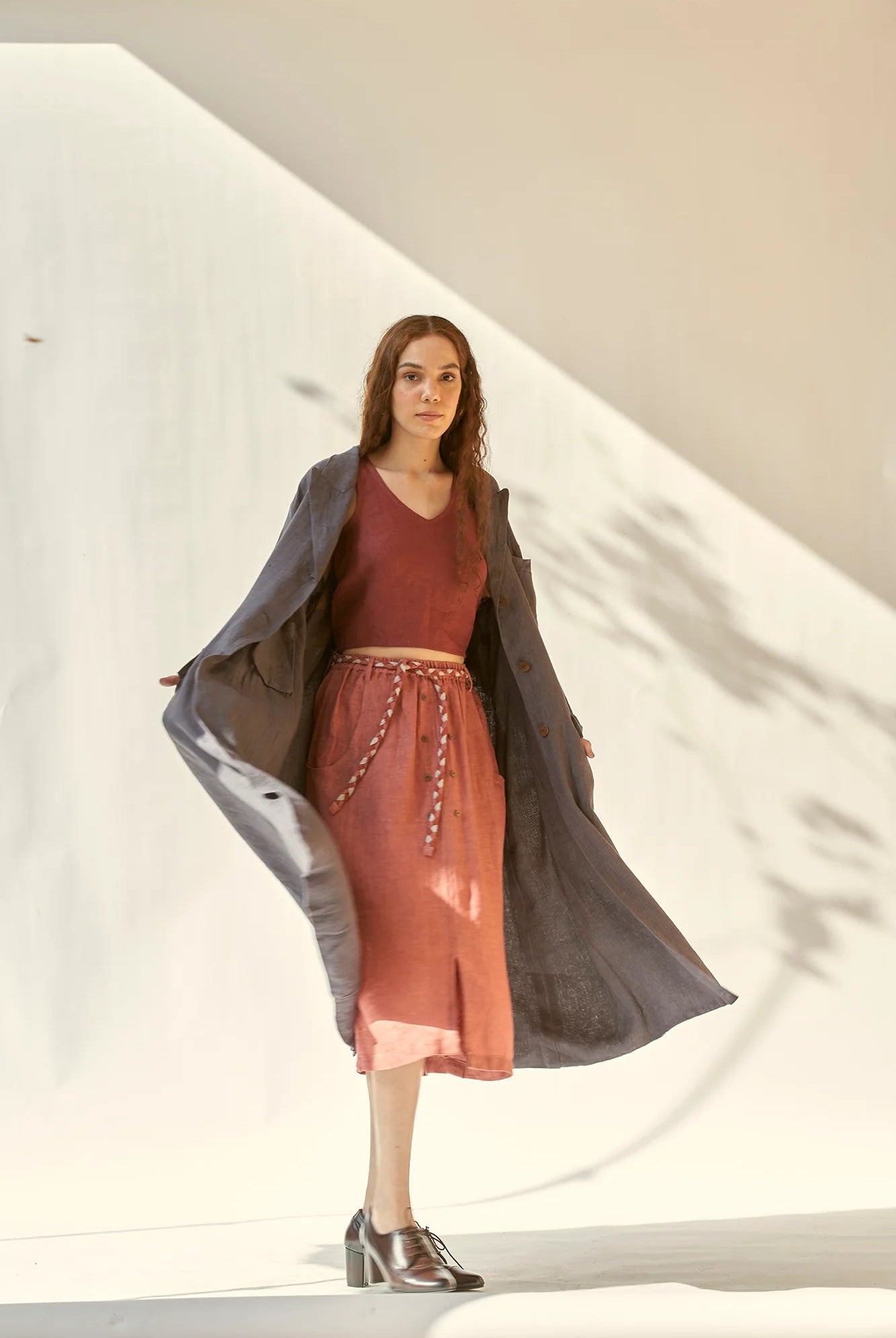 Weekday Set - Burgundy - CiceroniSkirt SetPaeony