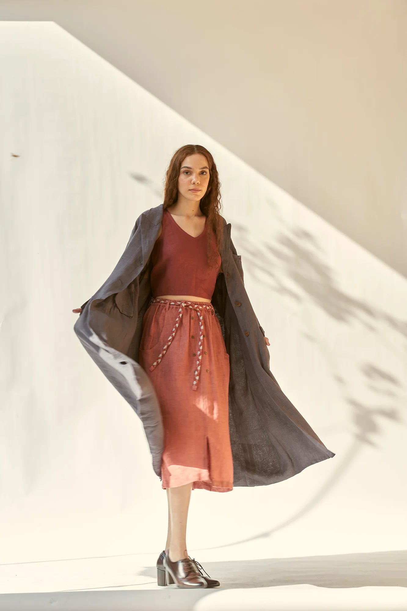 Weekday Set - Burgundy - CiceroniSkirt SetPaeony