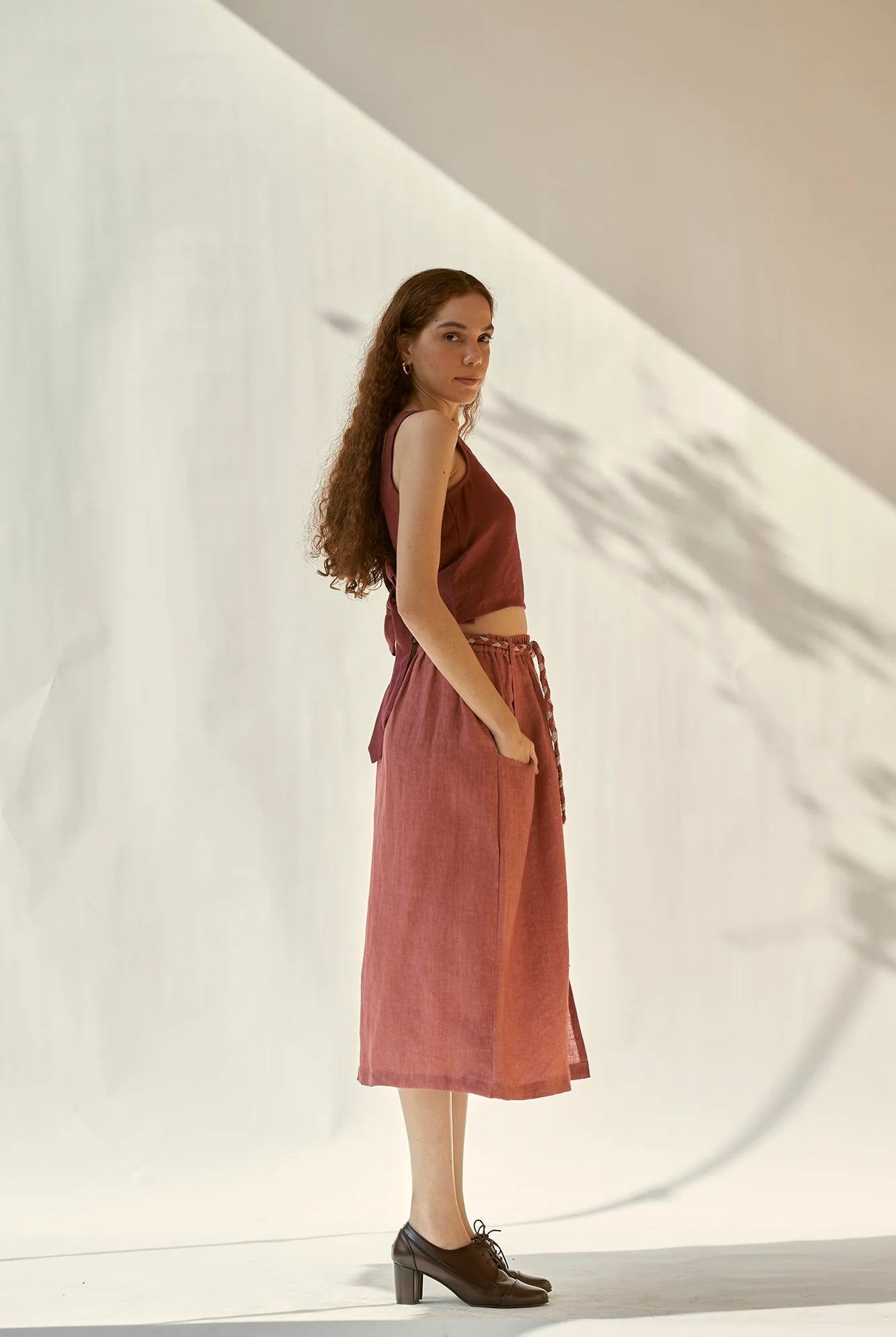 Weekday Set - Burgundy - CiceroniSkirt SetPaeony