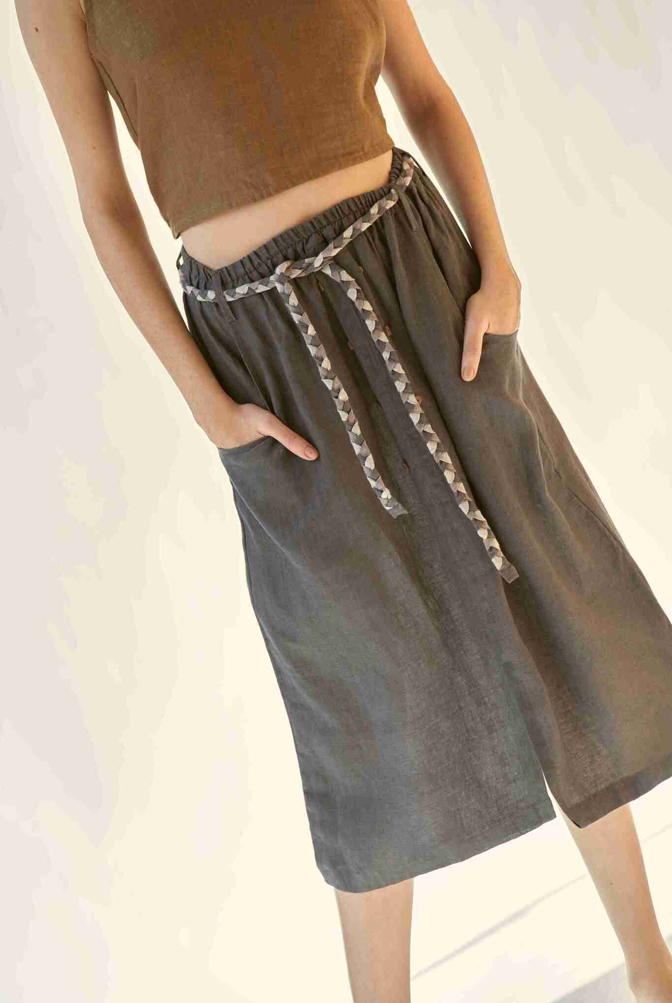Weekday Skirt - Charcoal - CiceroniSkirtsPaeony