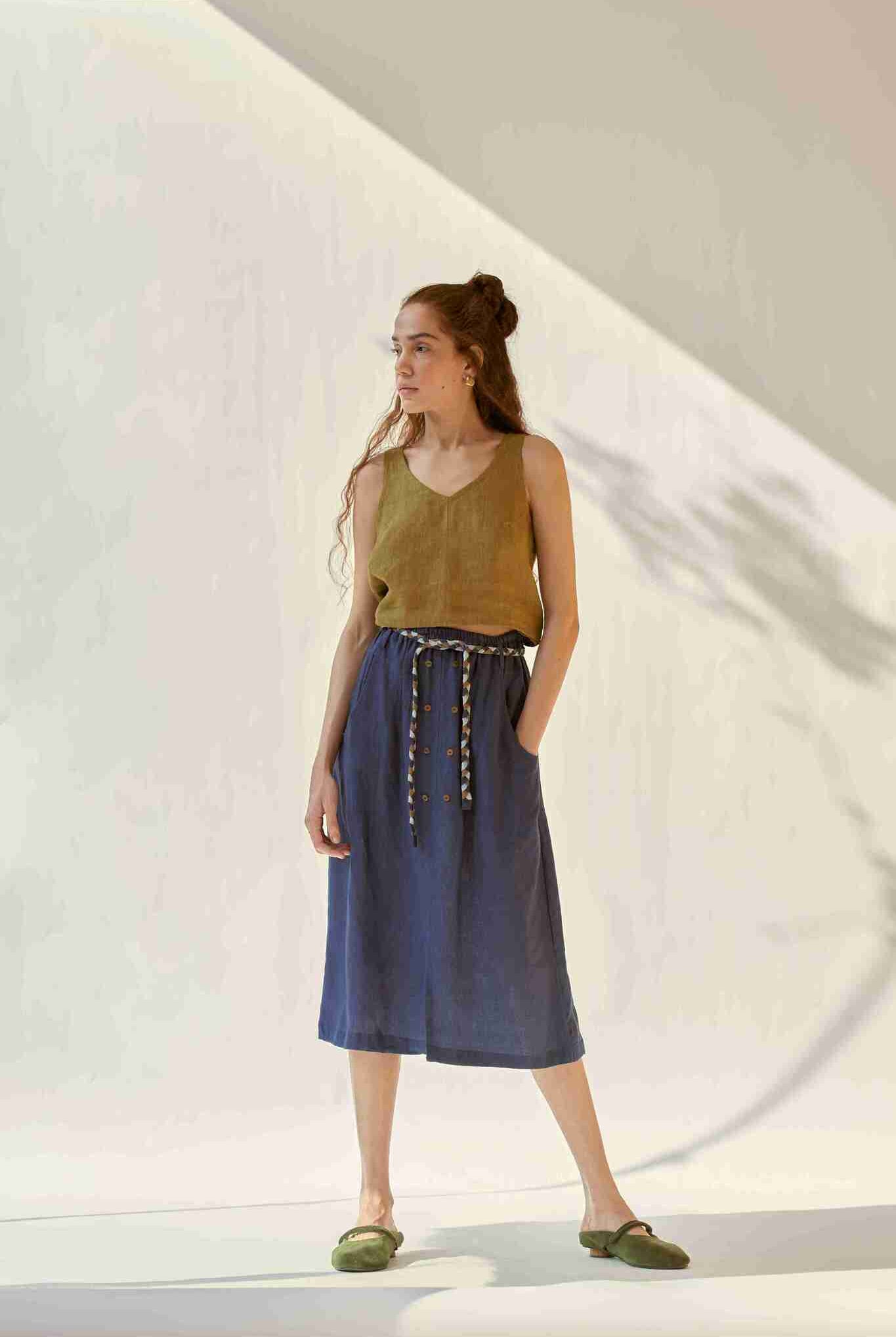 Weekday Skirt - Indigo - CiceroniSkirtsPaeony