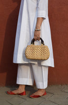 White A line Cotton Kurta with Panels and Pyjama - CiceroniKurta Set, Everyday WearHouse of Moxa