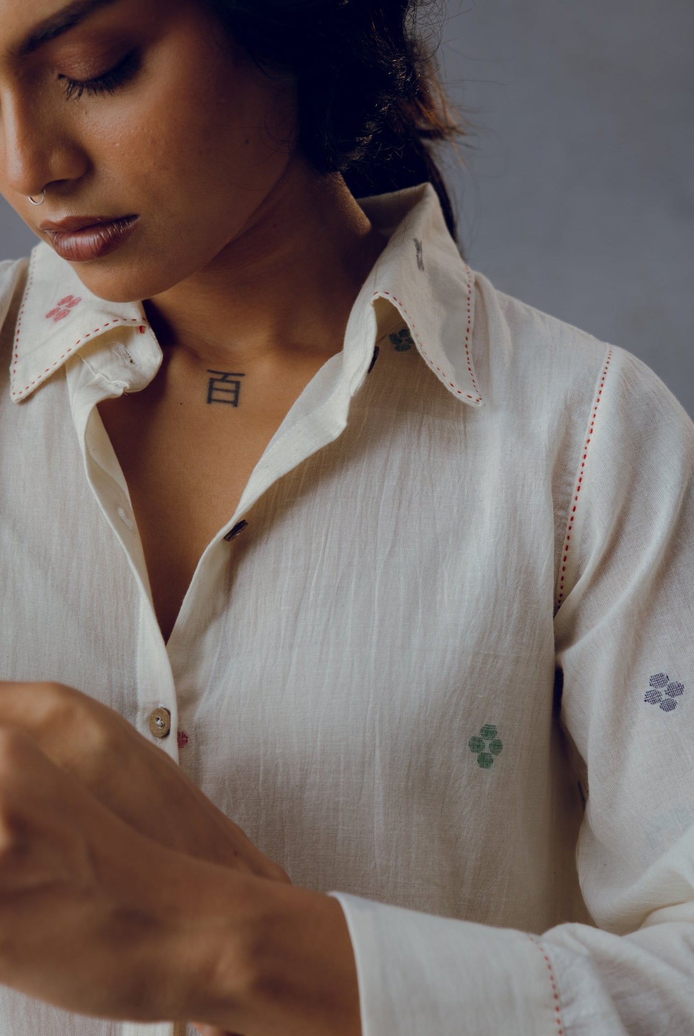 White Ambar Shirt - CiceroniWomen ShirtsGulmohar Calcutta