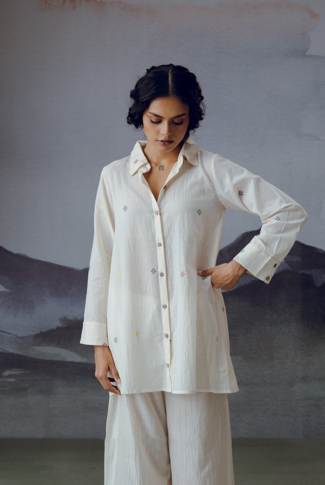 White Ambar Shirt - CiceroniWomen ShirtsGulmohar Calcutta