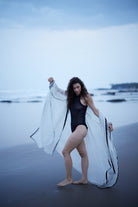 White Linen Kaftan - CiceroniCapePriyanca Khanna