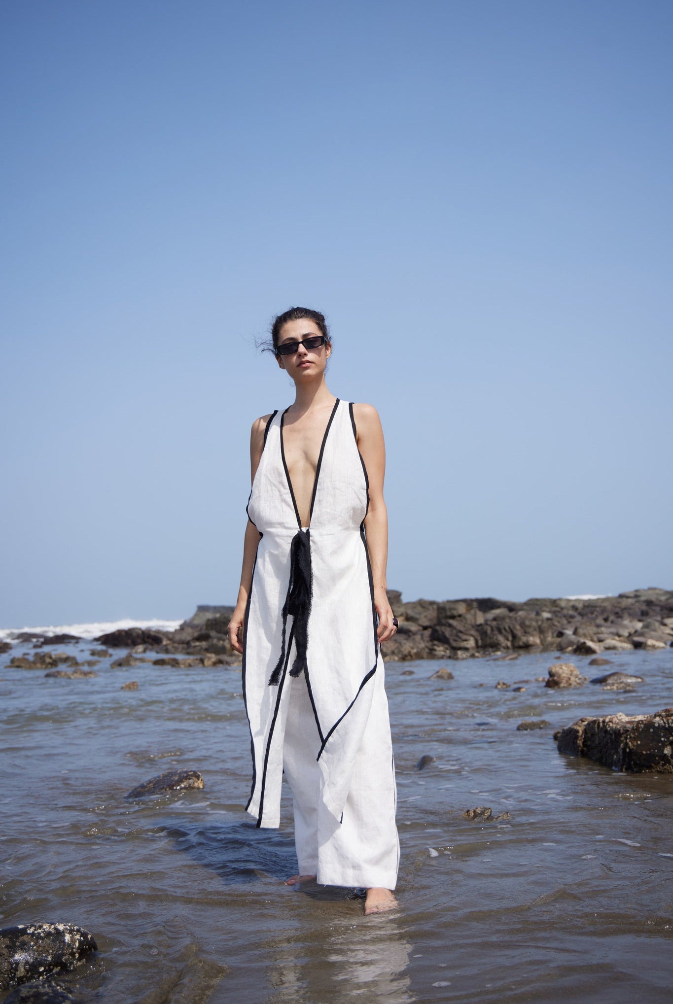 White Linen Long Top & Pant - CiceroniCo - ord SetPriyanca Khanna