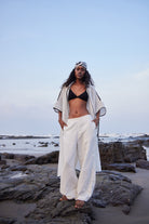 White Linen Pants - CiceroniPantsPriyanca Khanna