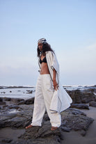 White Linen Pants - CiceroniPantsPriyanca Khanna