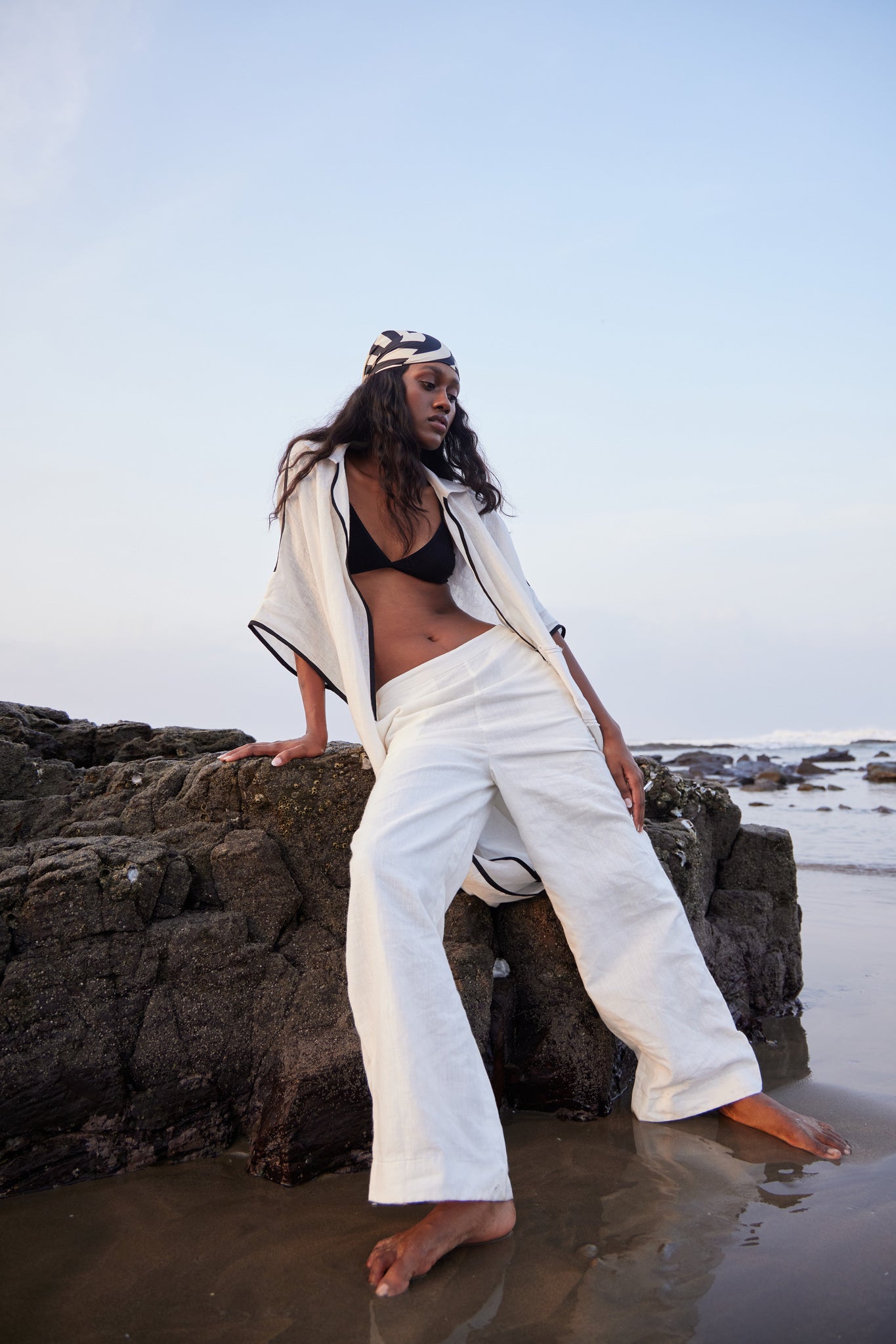 White Linen Pants - CiceroniPantsPriyanca Khanna