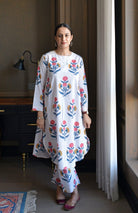 White Mughal Hand - block Printed Co - ord Set - CiceroniKurta Set, Everyday WearHouse of Moxa