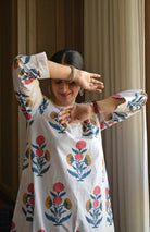 White Mughal Hand - block Printed Co - ord Set - CiceroniKurta Set, Everyday WearHouse of Moxa