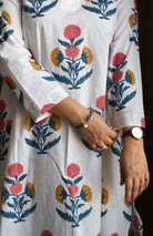 White Mughal Hand - block Printed Co - ord Set - CiceroniKurta Set, Everyday WearHouse of Moxa