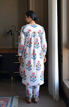 White Mughal Hand - block Printed Co - ord Set - CiceroniKurta Set, Everyday WearHouse of Moxa