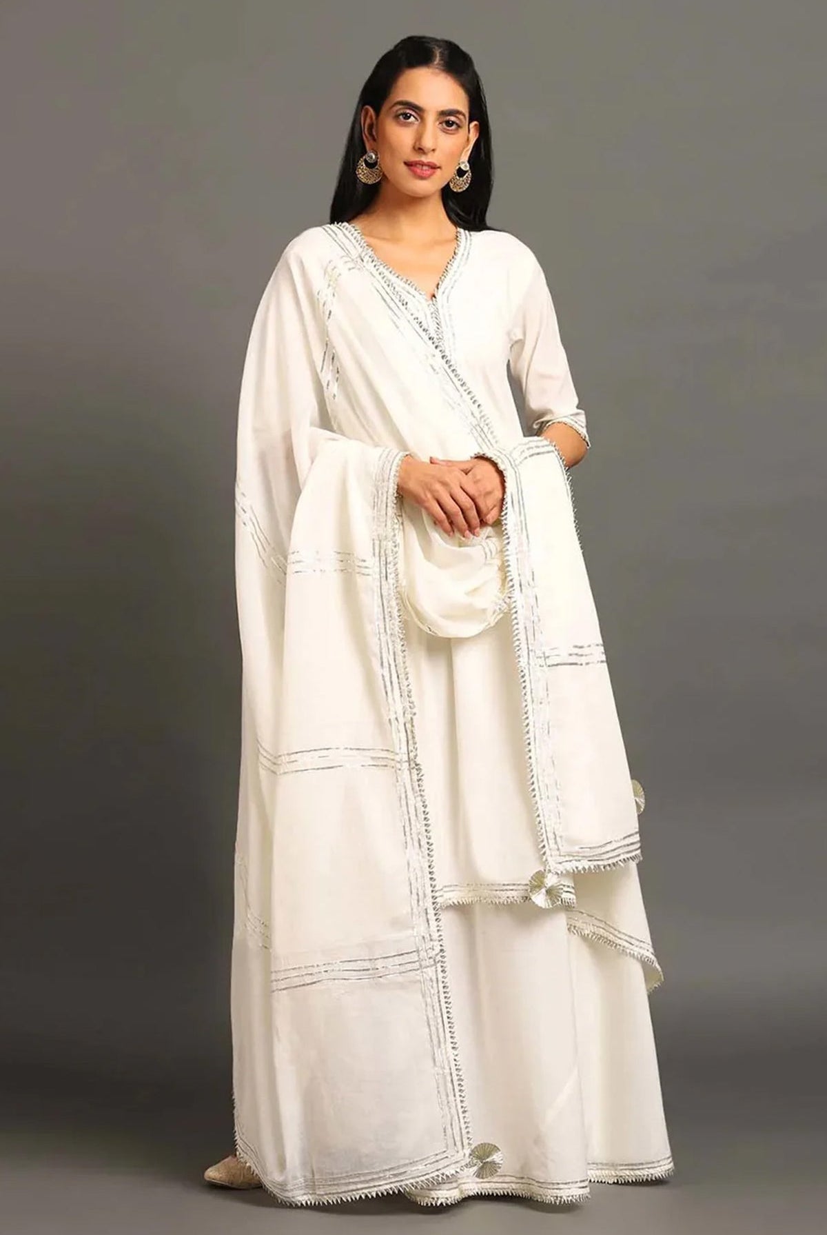 White Zara Double Layered Dress - CiceroniDressesOmaana