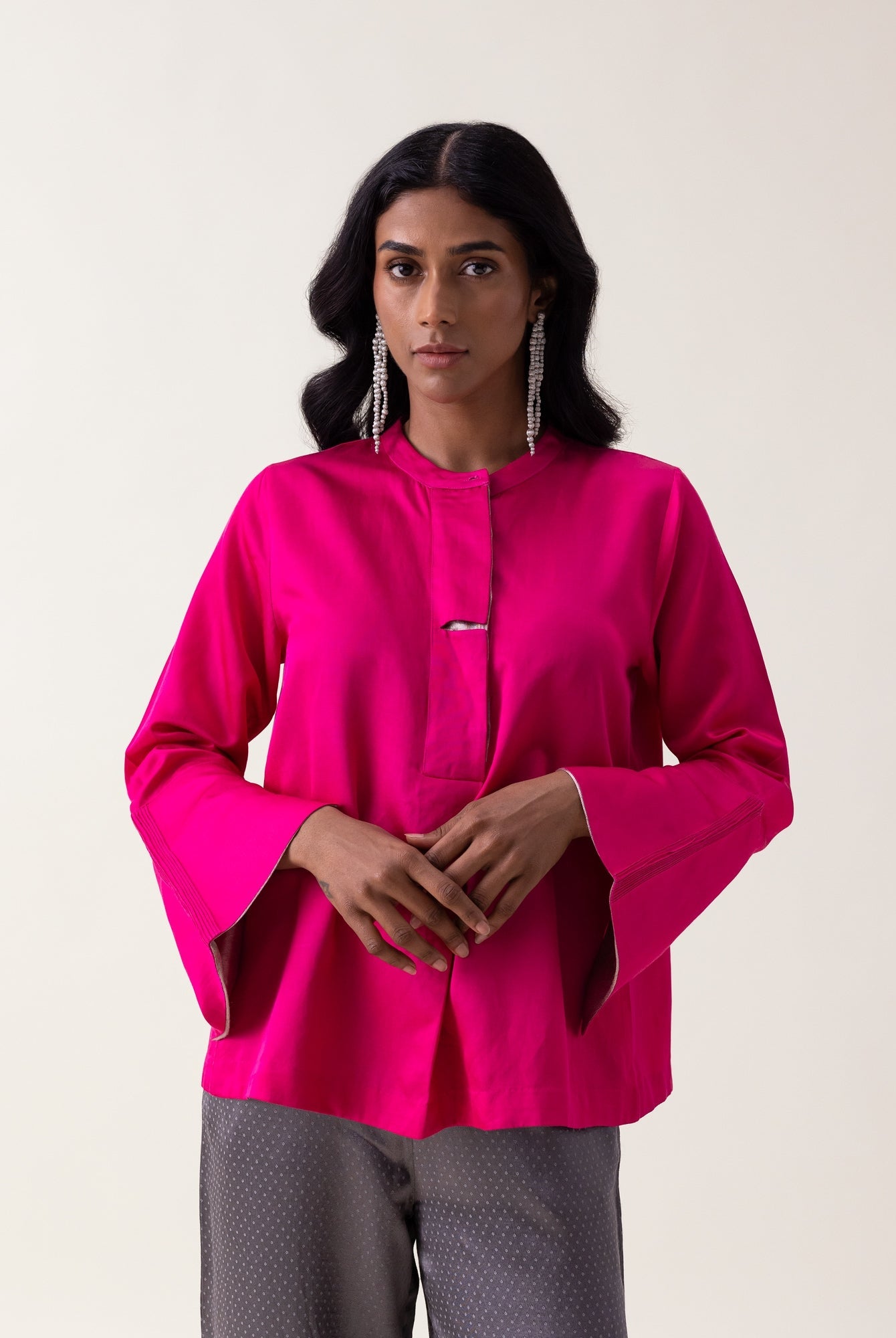 Willow Shirt - Pink - CiceroniWomen ShirtsShades of India