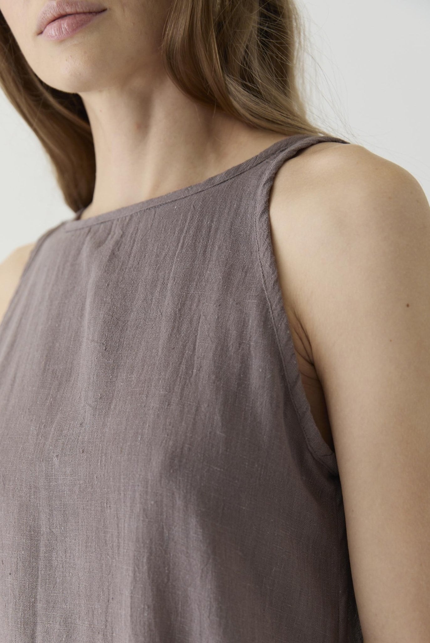 Women's A - Line Maxi Dress - Grayish Brown - CiceroniDressesMareen