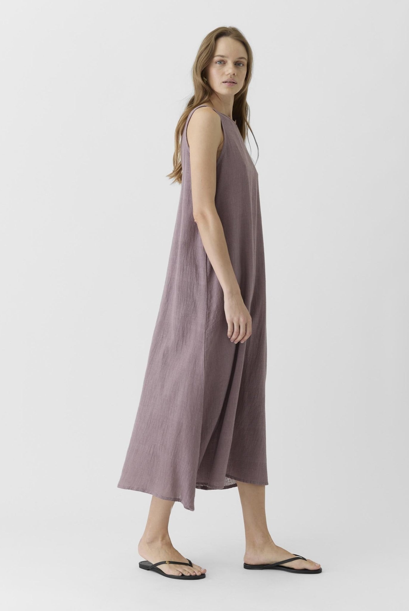 Women's A - Line Maxi Dress - Mauve Purple - CiceroniDressesMareen