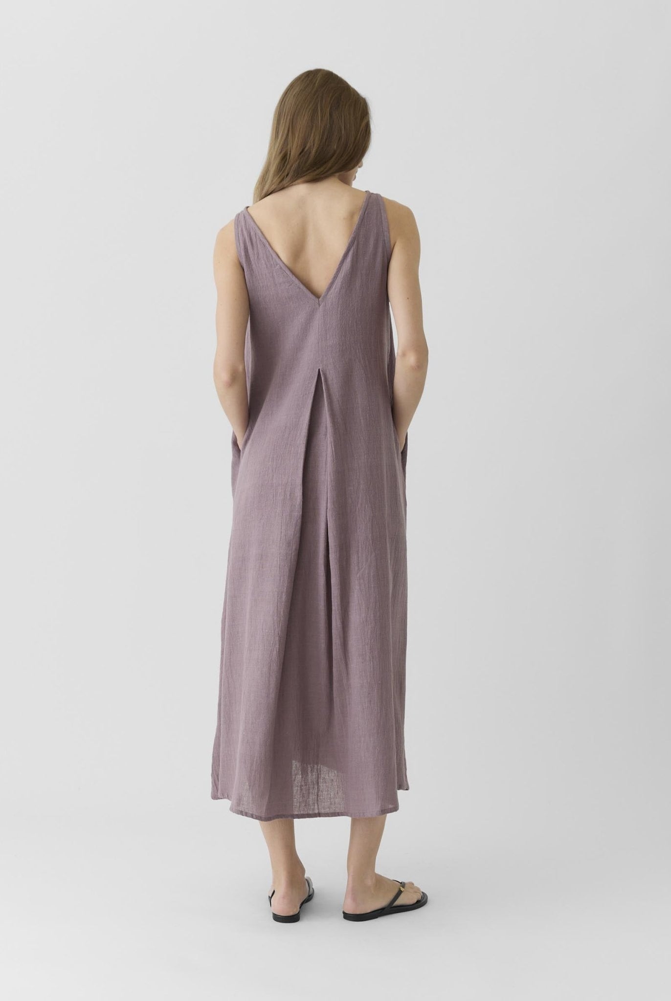 Women's A - Line Maxi Dress - Mauve Purple - CiceroniDressesMareen