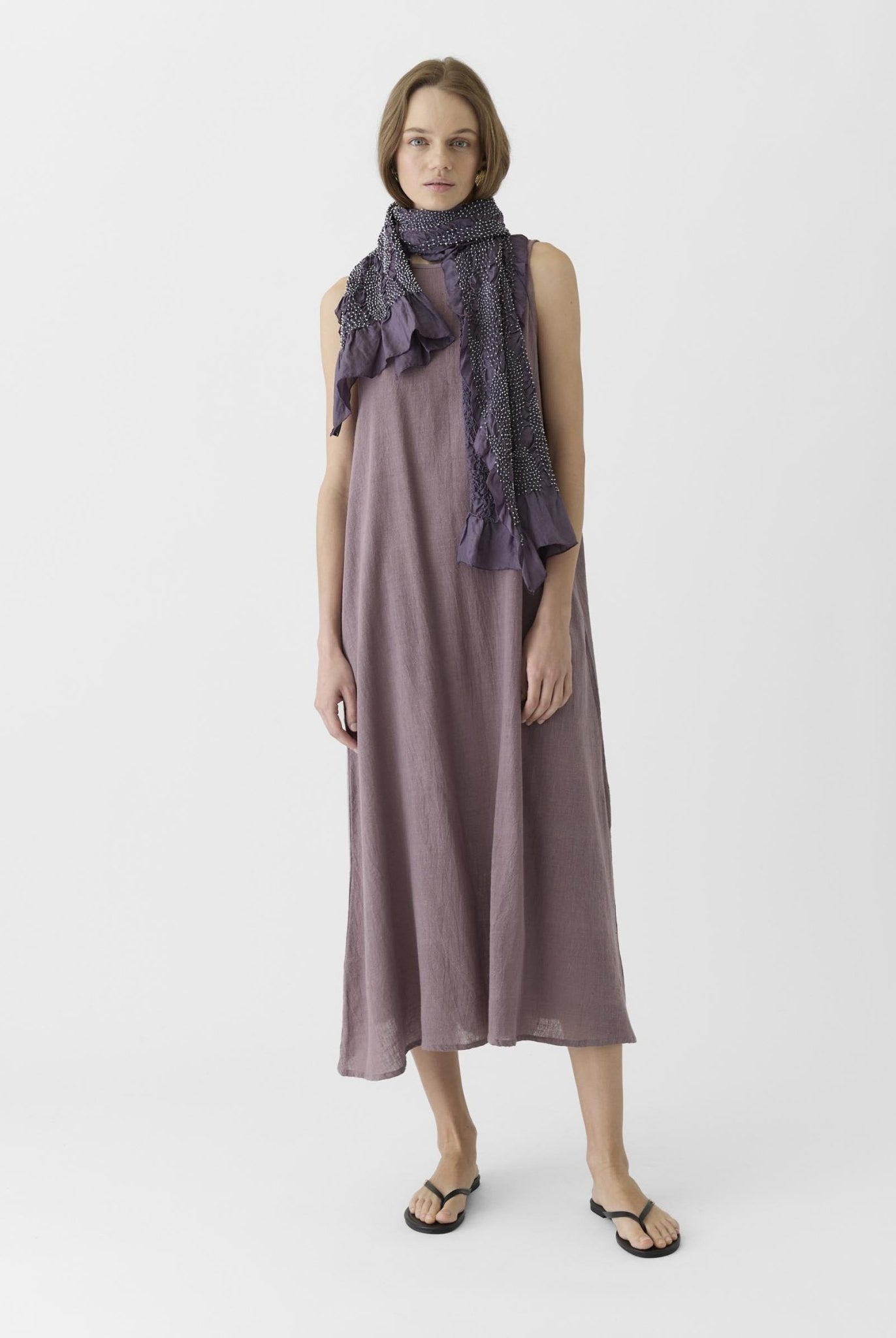 Women's A - Line Maxi Dress - Mauve Purple - CiceroniDressesMareen