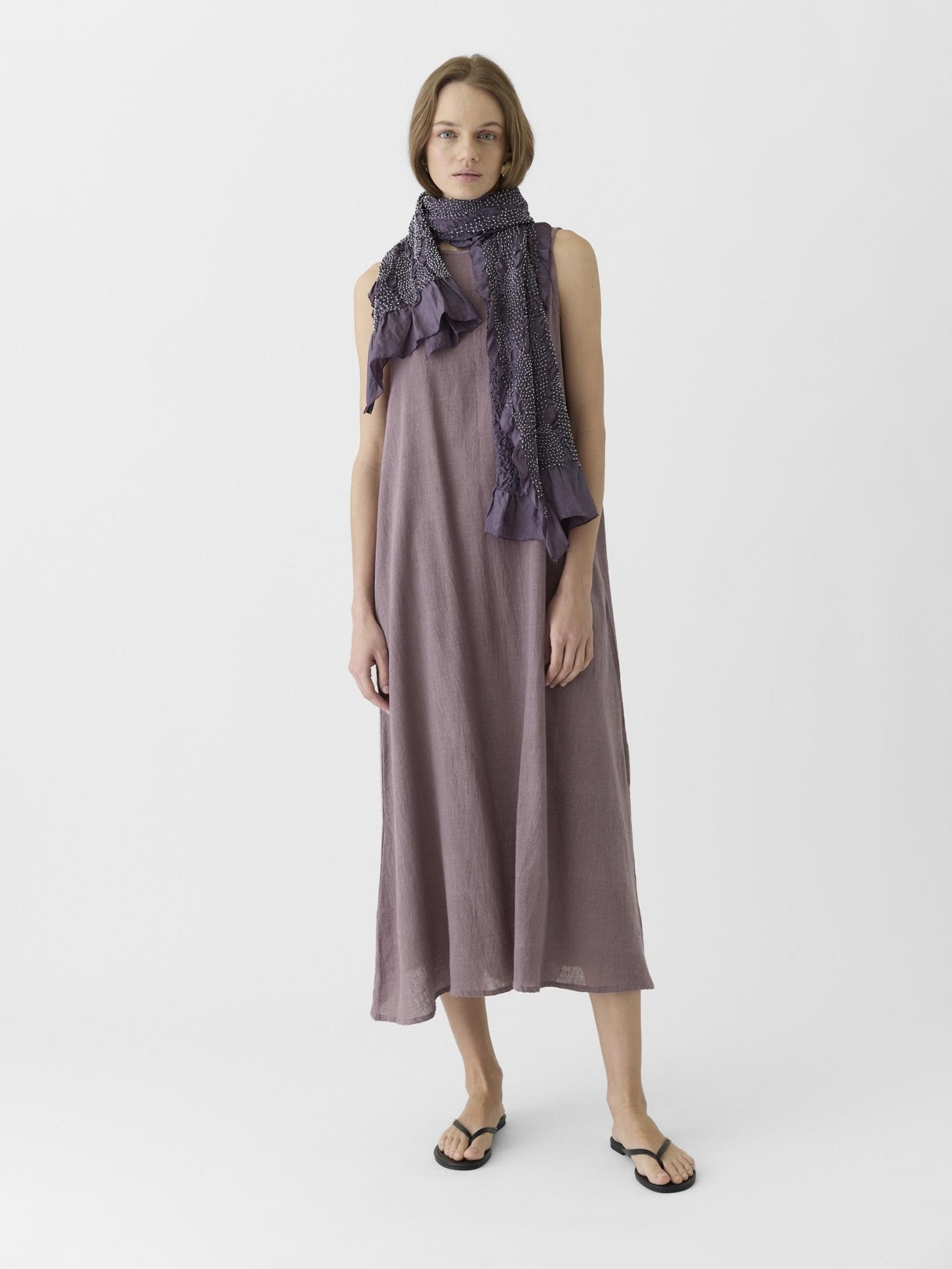 Women's A - Line Maxi Dress - Mauve Purple - CiceroniDressesMareen