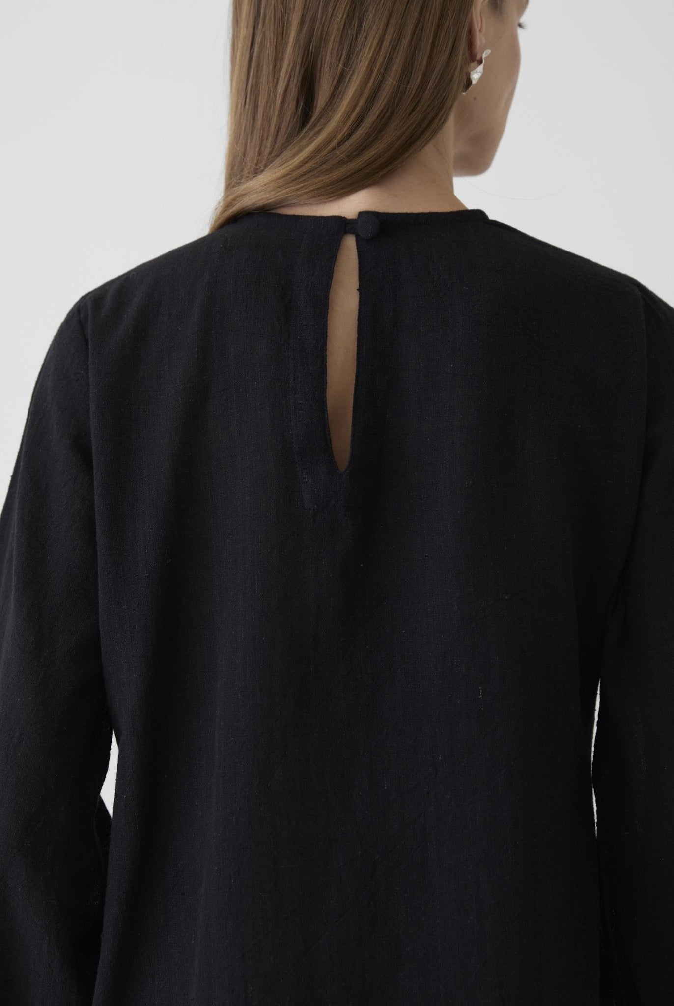 Women's Bell Sleeve Short Dress - Black - CiceroniDressesMareen