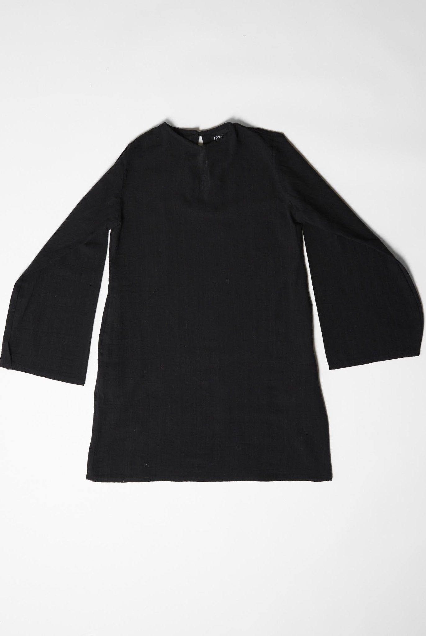 Women's Bell Sleeve Short Dress - Black - CiceroniDressesMareen