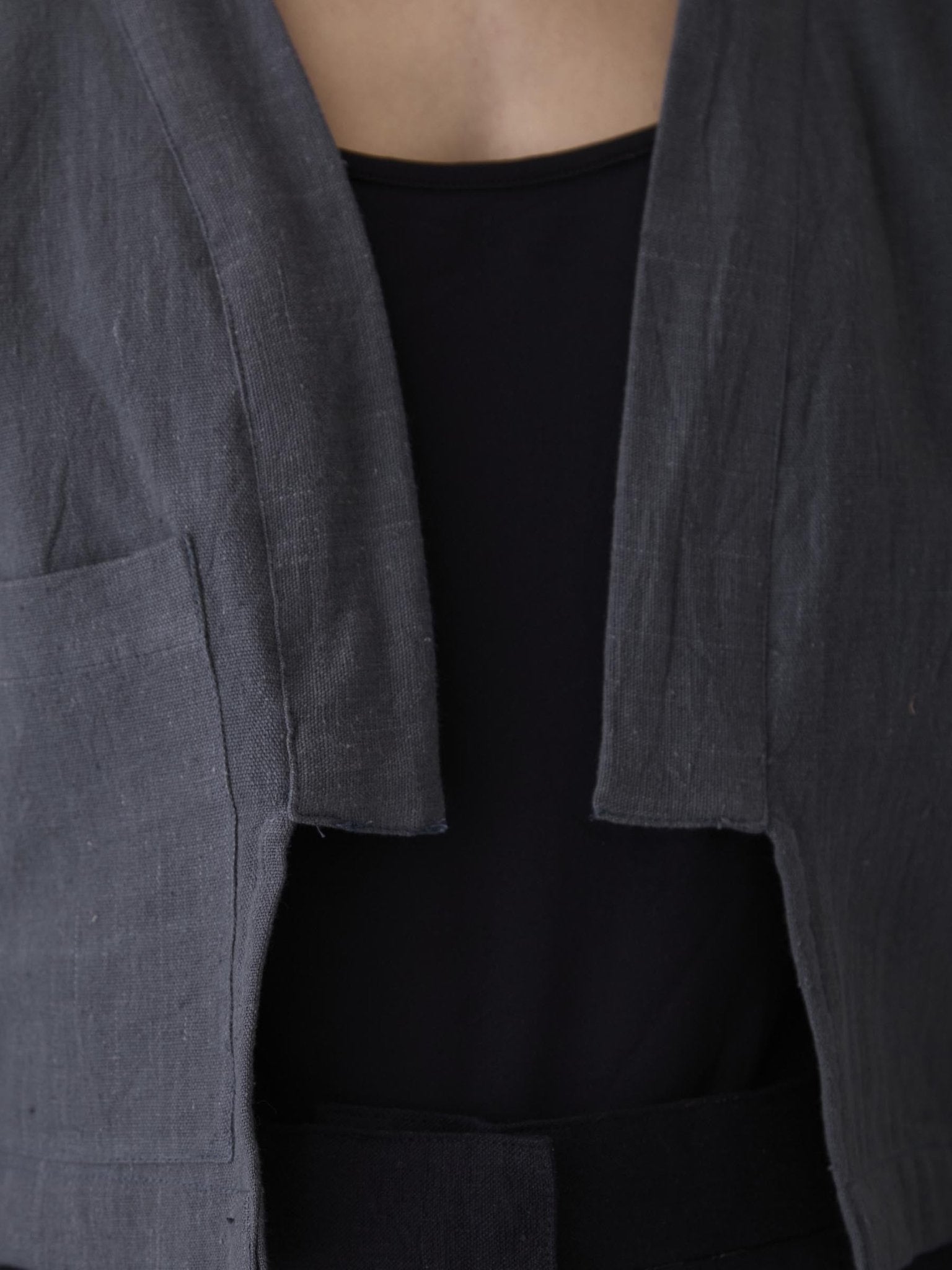 Women's Crop Jacket - Graphite Gray - CiceroniJacketsMareen