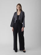 Women's Crop Jacket - Graphite Gray - CiceroniJacketsMareen