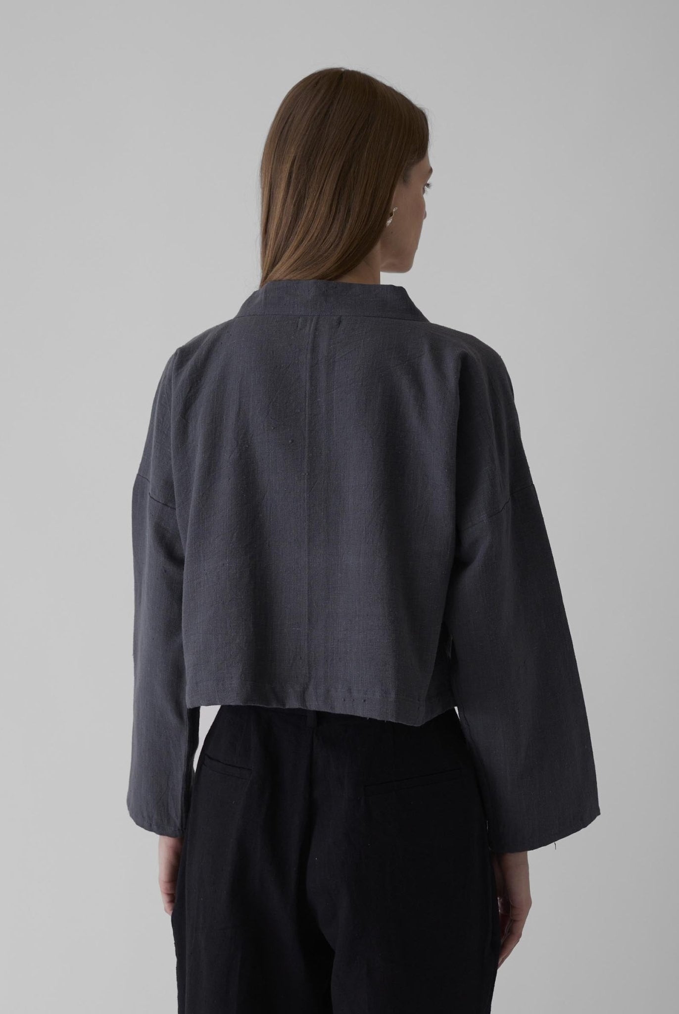 Women's Crop Jacket - Graphite Gray - CiceroniJacketsMareen
