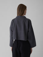 Women's Crop Jacket - Graphite Gray - CiceroniJacketsMareen