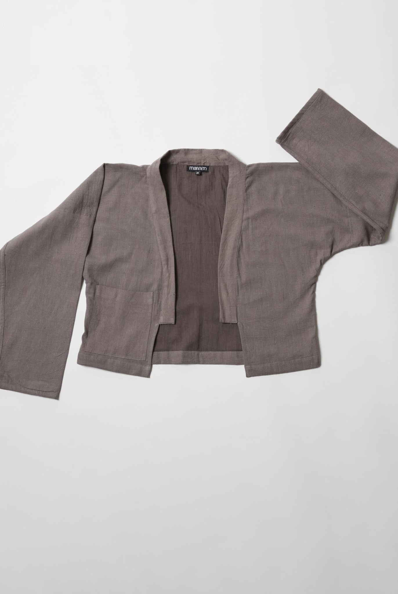 Women's Crop Jacket - Grayish Brown - CiceroniJacketsMareen