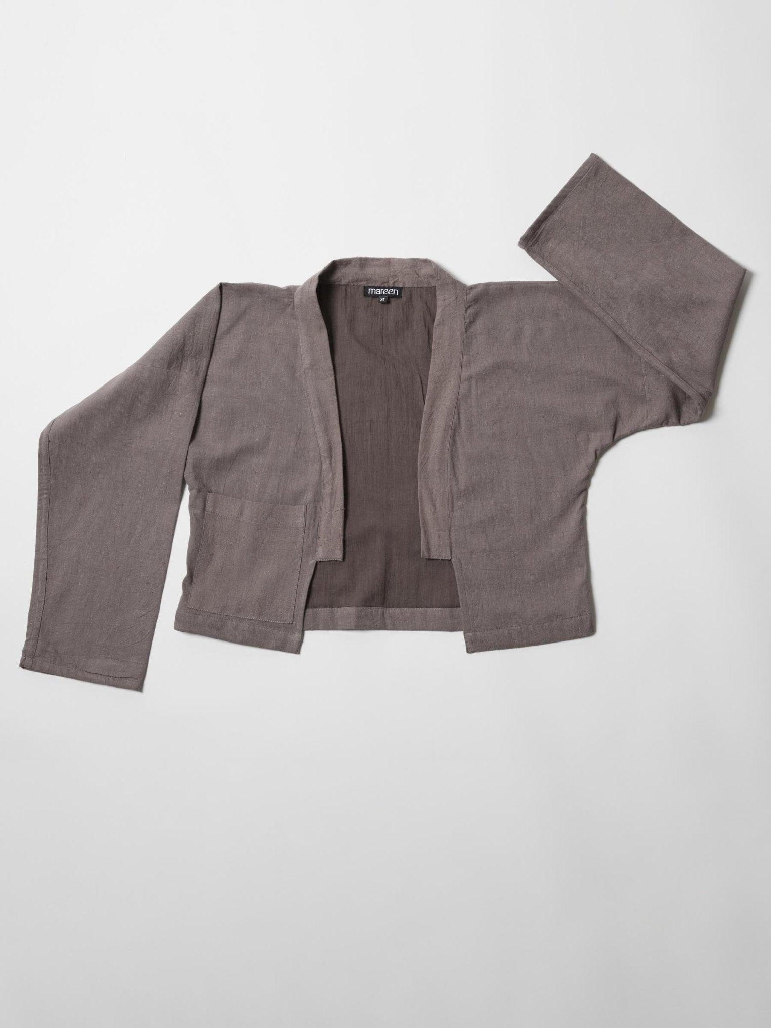 Women's Crop Jacket - Grayish Brown - CiceroniJacketsMareen