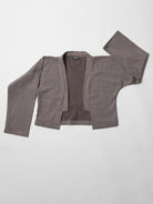 Women's Crop Jacket - Grayish Brown - CiceroniJacketsMareen