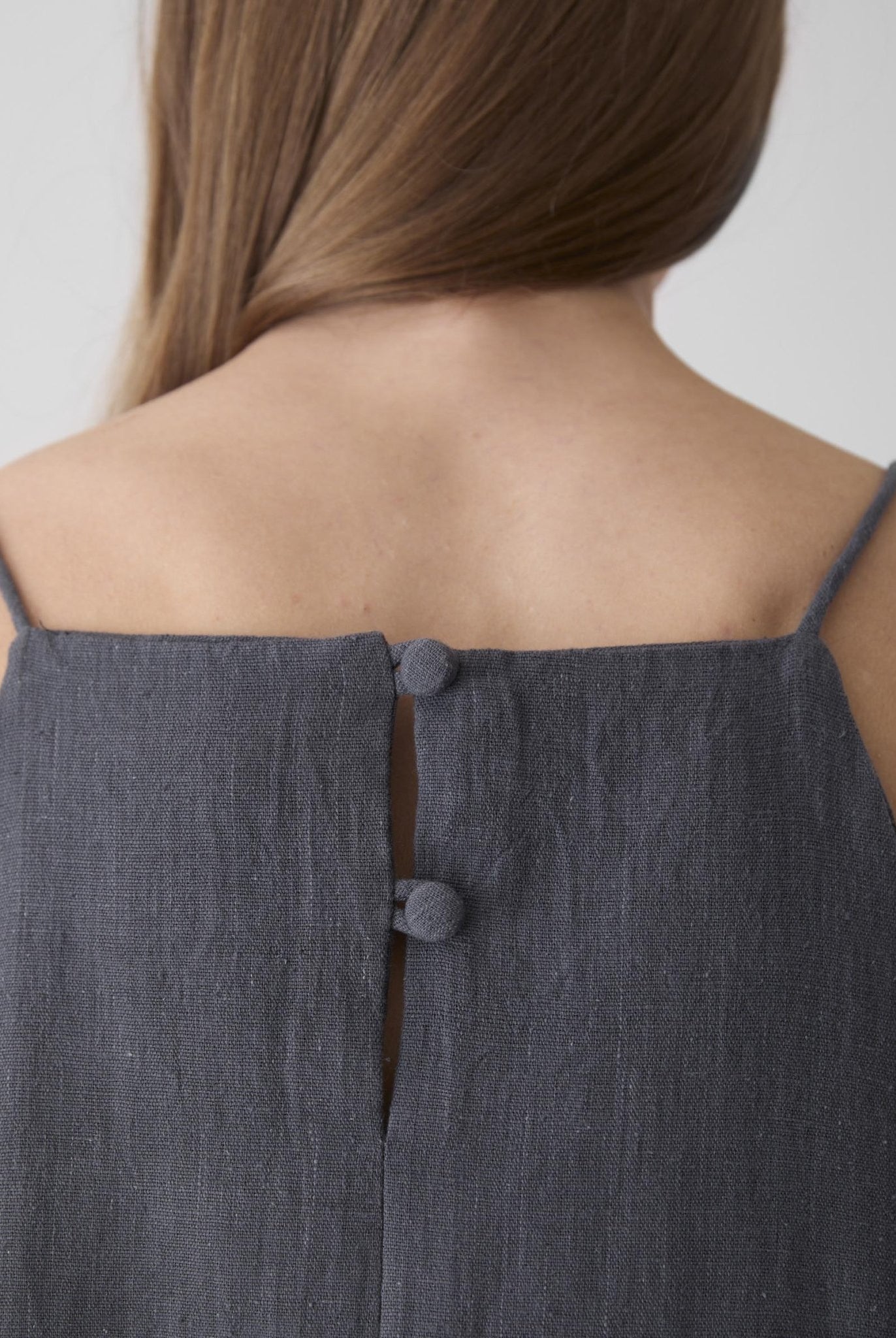 Women's High Neck Spaghetti Top - Graphite Gray - CiceroniTopsMareen