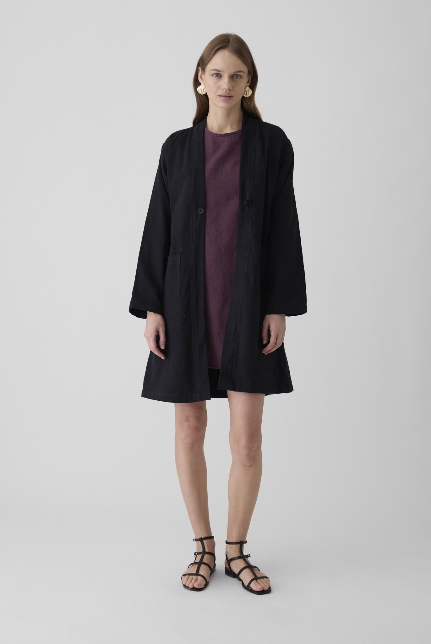 Women's Long Jacket - Black - CiceroniJacketsMareen