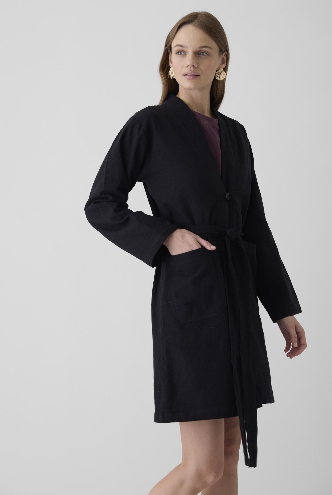 Women's Long Jacket - Black - CiceroniJacketsMareen