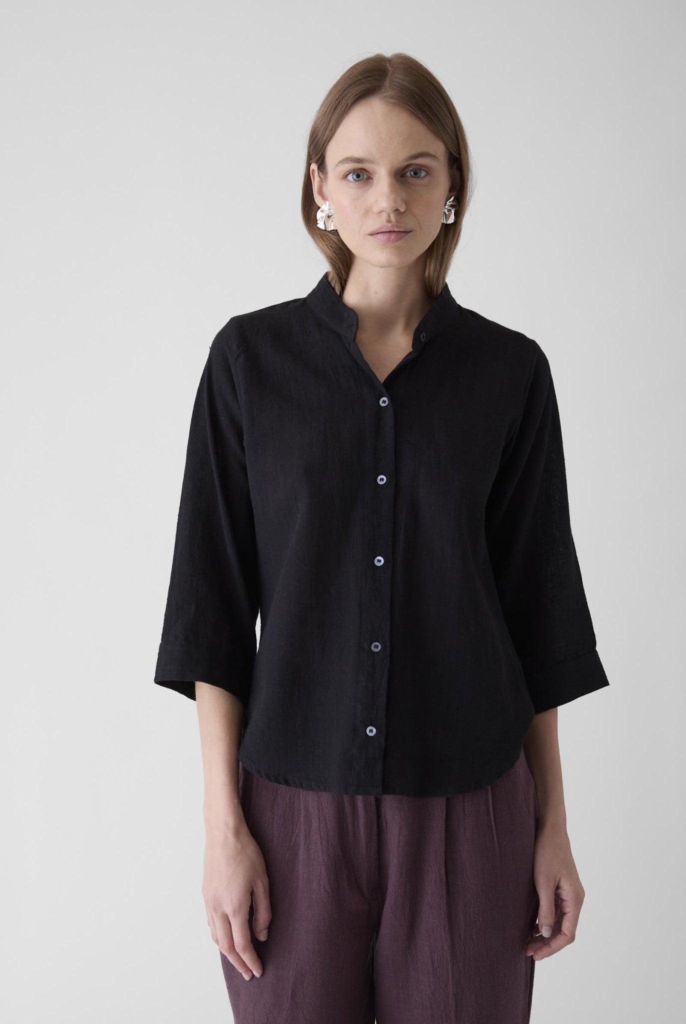 Women's Loose Sleeve Shirt - Black - CiceroniWomen ShirtsMareen
