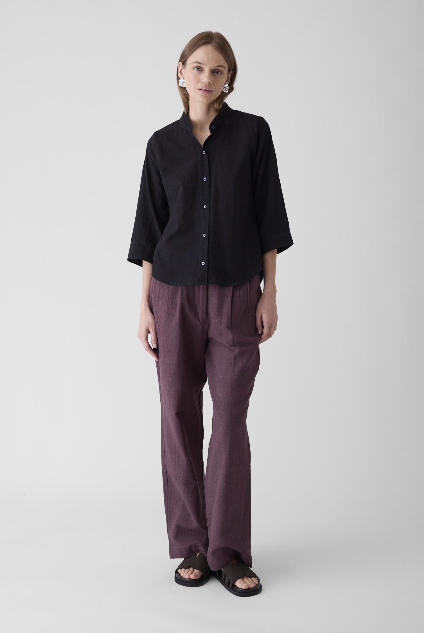 Women's Loose Sleeve Shirt - Black - CiceroniWomen ShirtsMareen