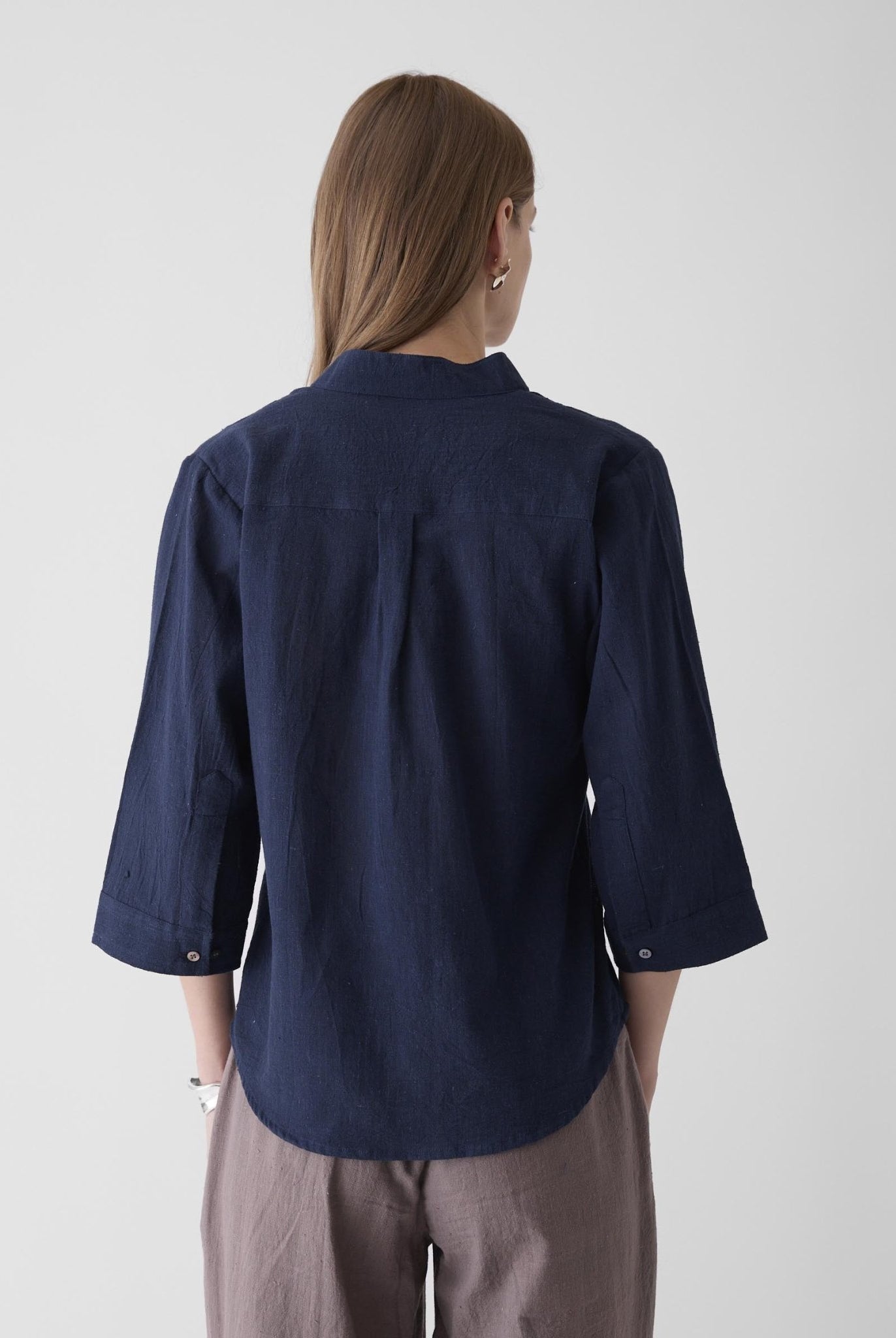Women's Loose Sleeve Shirt - Navy Blue - CiceroniWomen ShirtsMareen